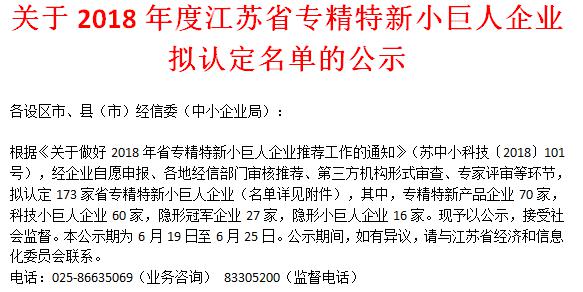 喜訊！日聯(lián)科技榮獲“江蘇省科技小巨人企業(yè)”